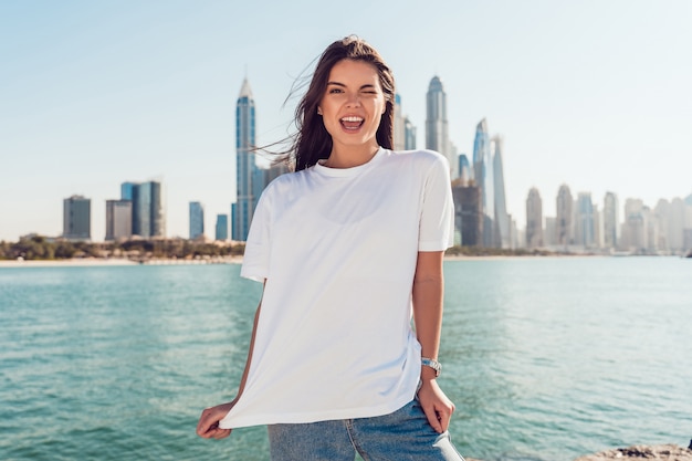 Download Premium PSD | White t-shirt mockup