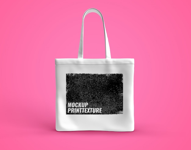 Download White tote bag mockup screen print texture | Premium PSD File