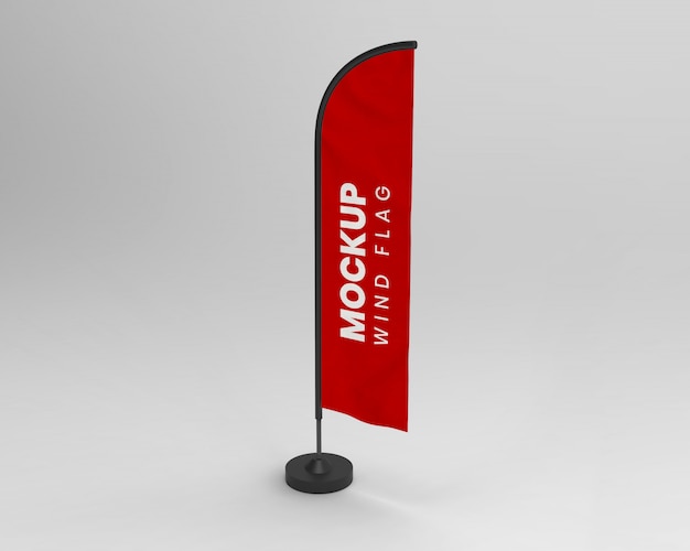 Download Wind Flag Free Mockup / Realistic beach flag mockup For ...