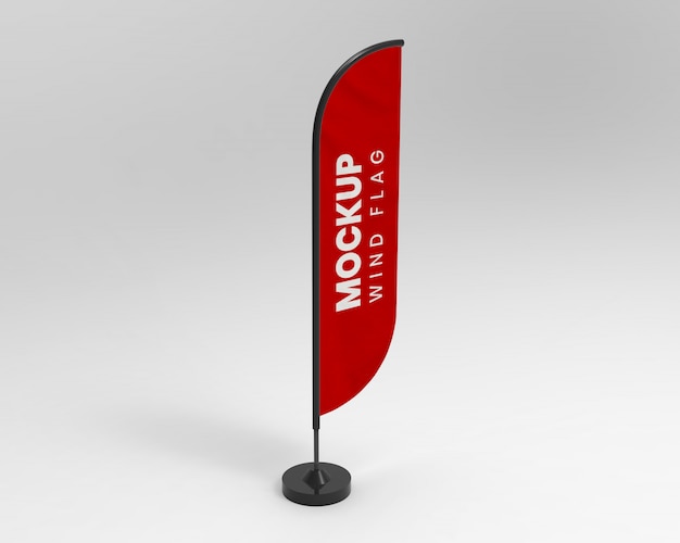 Wind Flag Free Mockup / Realistic beach flag mockup For advertising brand products ... - The ...