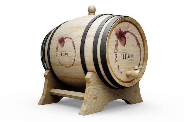 Wine barrel design PSD Template