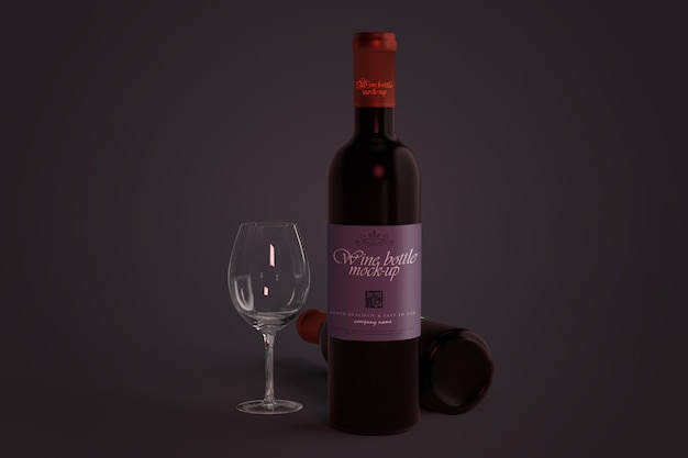 Wine bottle mockup | Premium PSD File