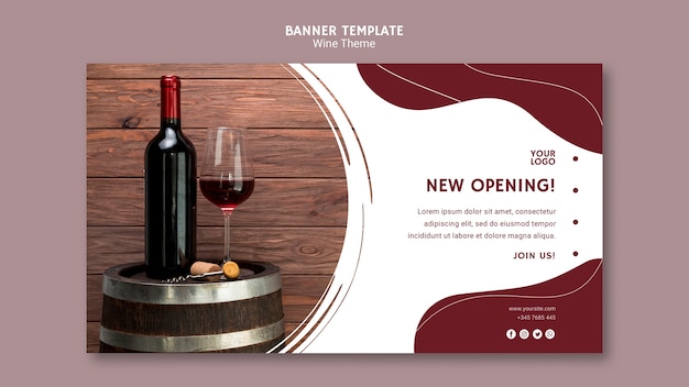Download Free Wine Opening Banner Template Free Psd File Use our free logo maker to create a logo and build your brand. Put your logo on business cards, promotional products, or your website for brand visibility.