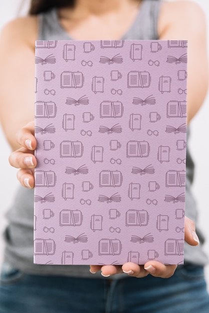Download Woman holding book cover mockup PSD file | Free Download