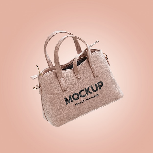 Download Women fashion leather bag mockup | Premium PSD File