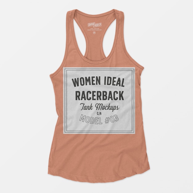 Download Free Psd Women Ideal Racerback Tank Mockup 03