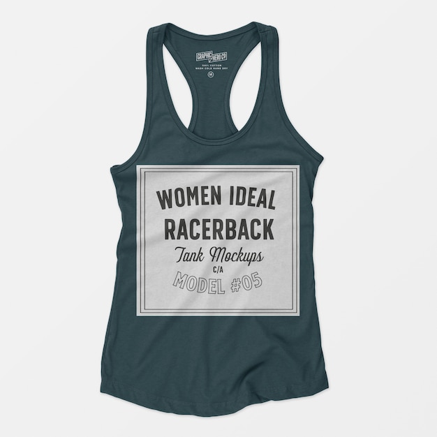 Download Free Psd Women Ideal Racerback Tank Mockup