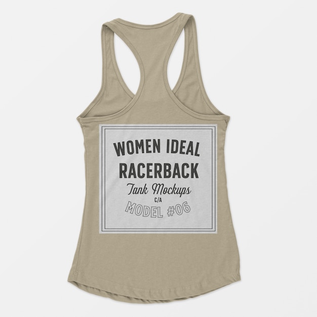 Download Women ideal racerback tank mockup PSD file | Free Download