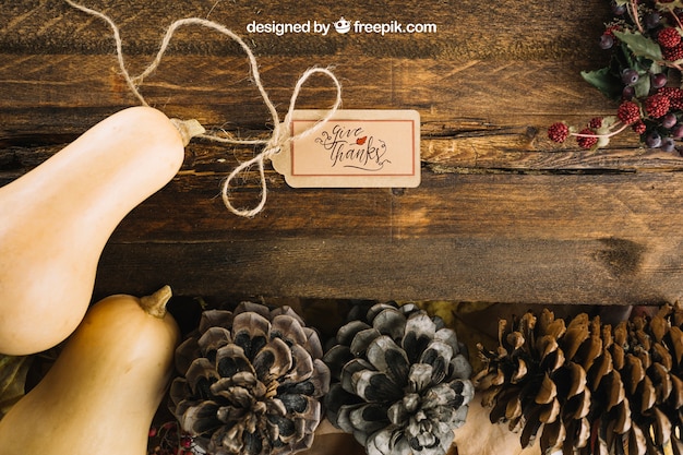 Download Wooden autumn mockup PSD file | Free Download