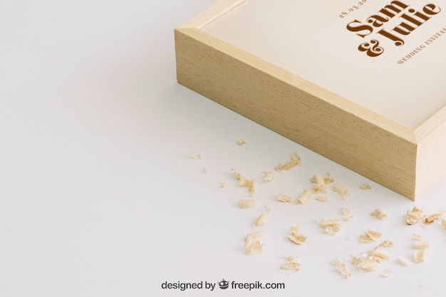 Download Free Psd Wooden Box Mockup For Wedding