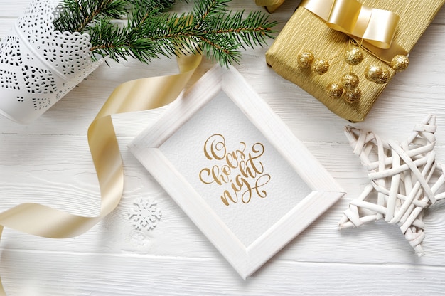 Download Wooden frame mockup, boxes in craft paper with satin ...