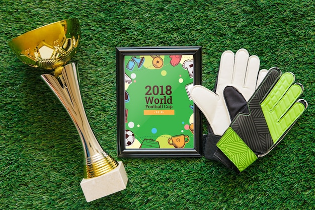 Download World football cup mockup with frame | Free PSD File