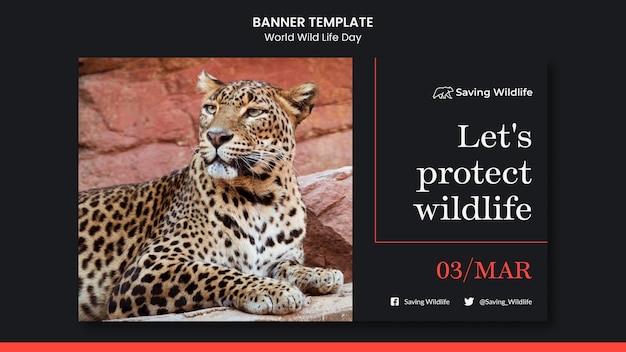 Download Free PSD | World wild life day banner