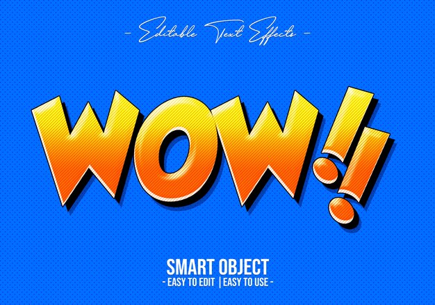 Premium PSD | Wow text style effect