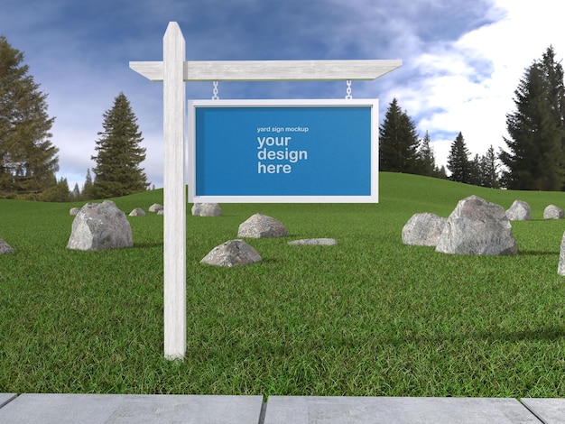 Download Premium PSD | Yard sign mockup