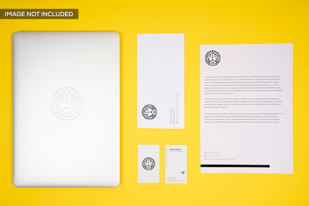 Download Yellow branding mockup | Premium PSD File