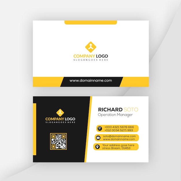Download Premium Psd Yellow Color Business Card Design PSD Mockup Templates