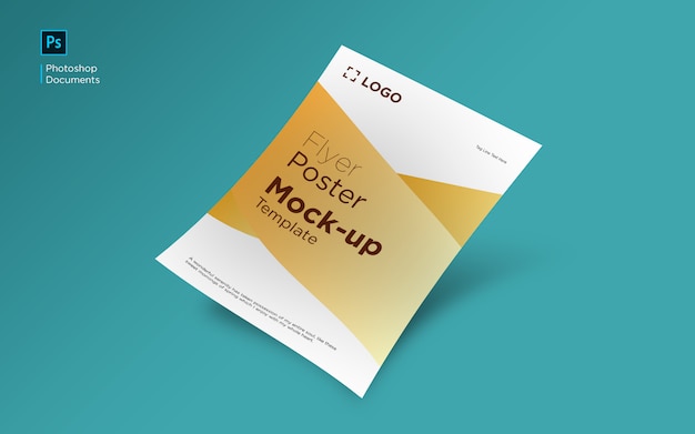 Download Premium PSD | Yellow flyer mockup design template