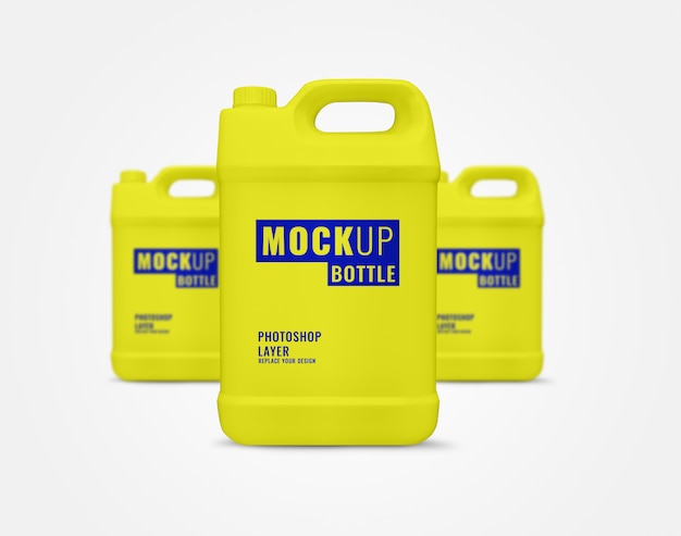 Download Premium PSD | Yellow gallon mockup
