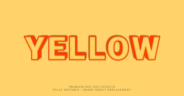 Premium Psd Yellow Text Effects