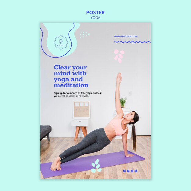 Free Psd Yoga Ad Template Flyer