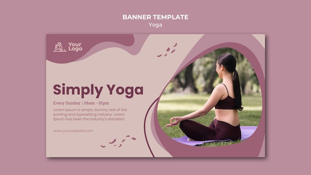 Free PSD | Yoga class banner template