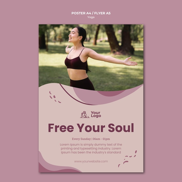 Free Psd Yoga Class Poster Template