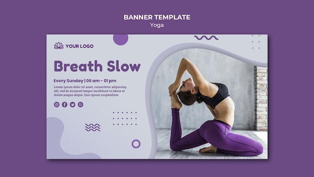 Free PSD | Yoga concept banner template style