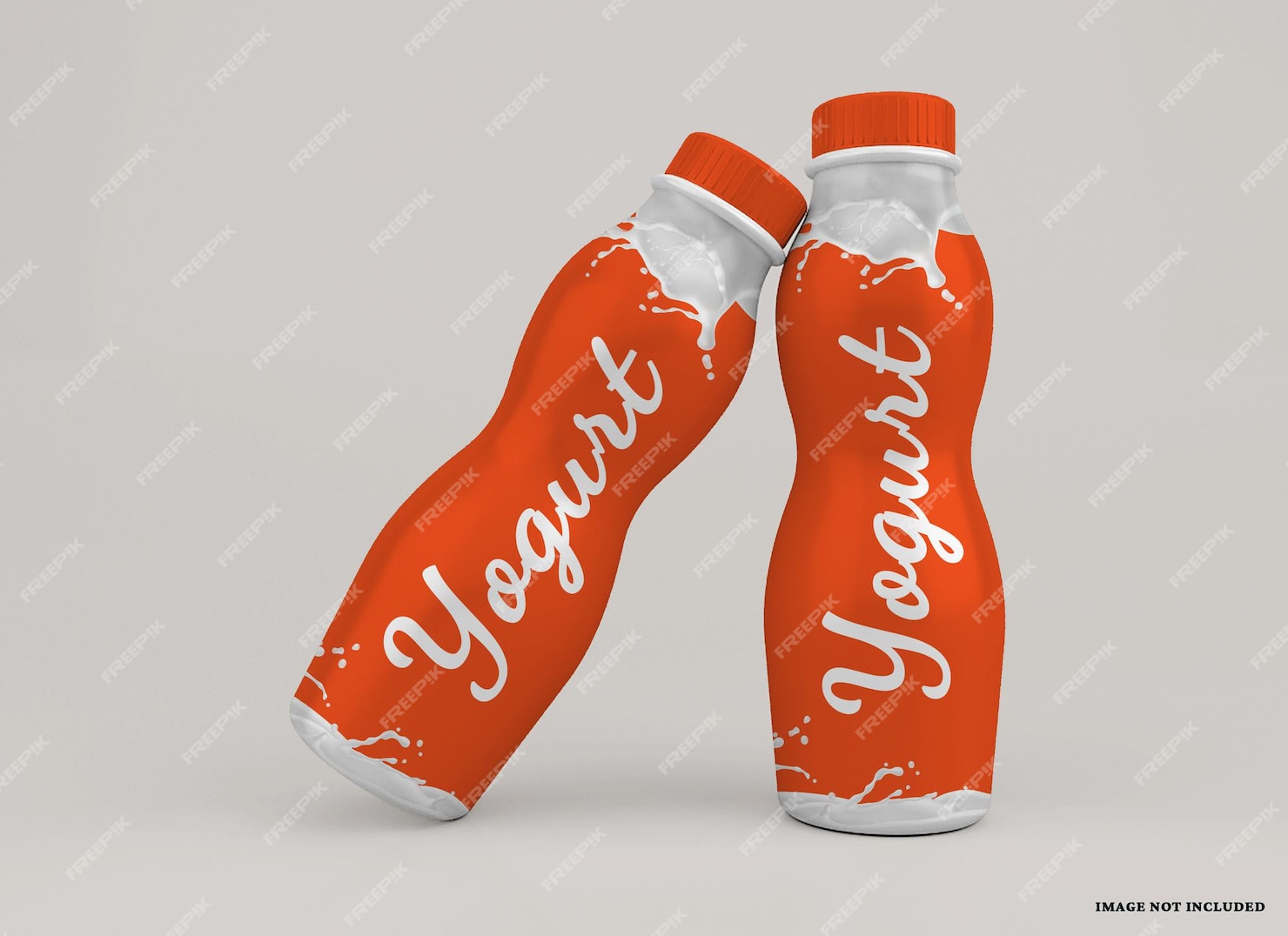 Premium PSD | Yogurt bottle mockup isolated