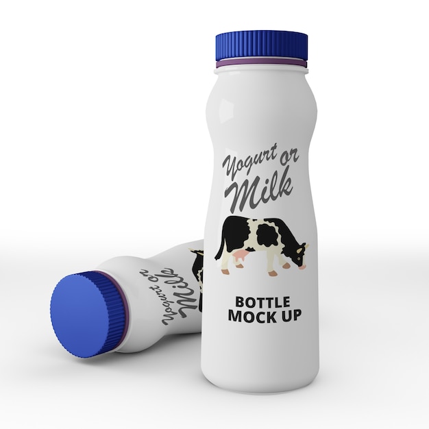 Download Yogurt bottle mockup | Premium PSD File