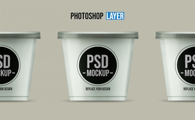 Download Yogurt cup mockup design | Premium PSD File