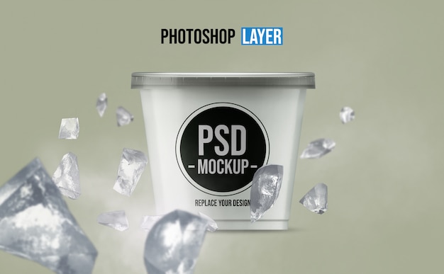 Download Yogurt cup mockup design | Premium PSD File