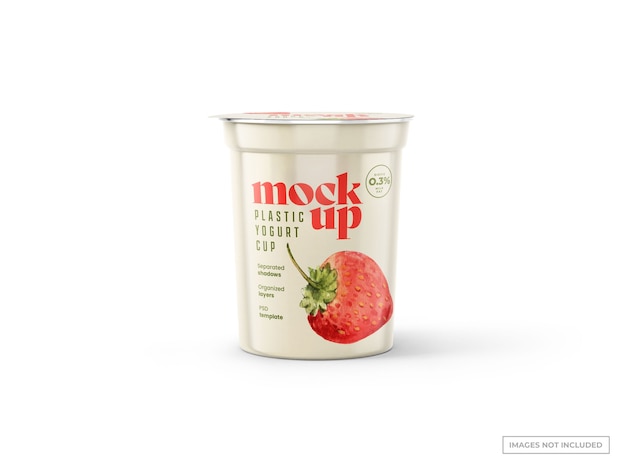 Download Premium PSD | Yogurt cup mockup