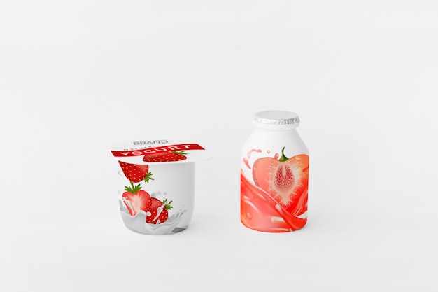 Download Yogurt cup mockup | Free PSD File
