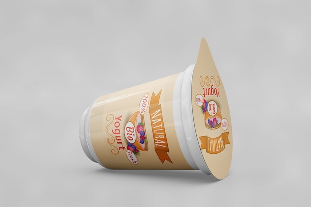 Download Free PSD | Yogurt packaging mockup