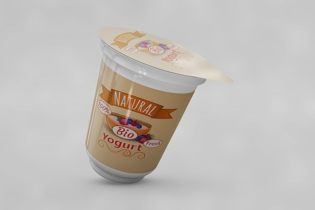 Download Free Psd Yogurt Packaging Mockup