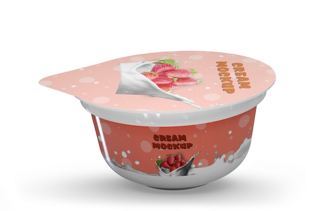 Yogurt packaging mockup | Free PSD File