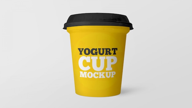 Download Yogurt plastic cup mockup | Premium PSD File