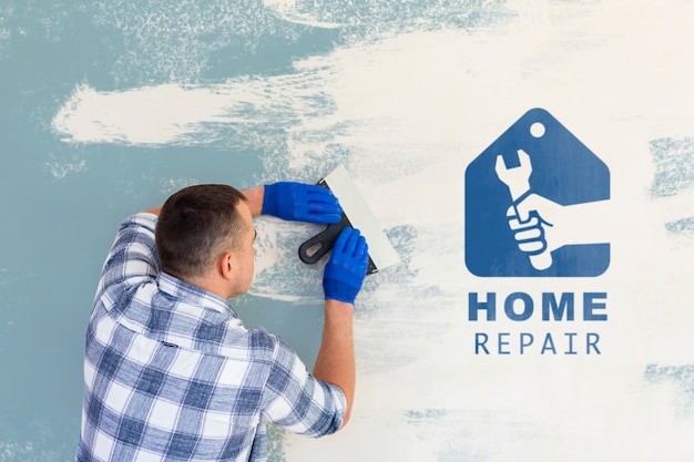 Download Free Young Handyman Looking On A Blueprint Free Psd File Use our free logo maker to create a logo and build your brand. Put your logo on business cards, promotional products, or your website for brand visibility.