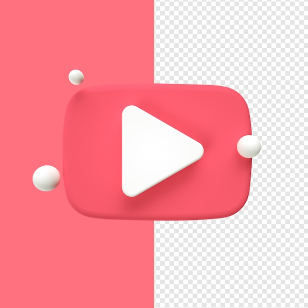 Premium Psd Youtube Icon Transparent 3d