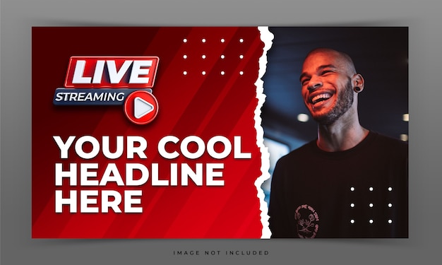 Youtube thumbnail for live workshop promotion template Premium Psd