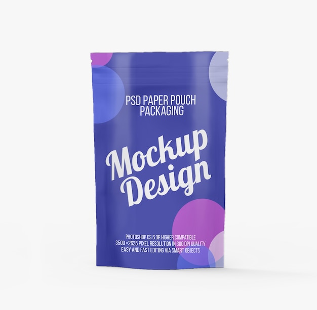 Download Premium PSD | Zip pouch packaging mockup
