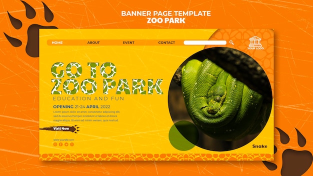 Free PSD | Zoo park banner template