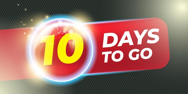 Premium Vector | 10 days to go banner design template