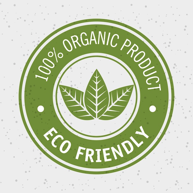 Download Free 100 Percent Organic Product Eco Friendly Label With Leaves Over Use our free logo maker to create a logo and build your brand. Put your logo on business cards, promotional products, or your website for brand visibility.