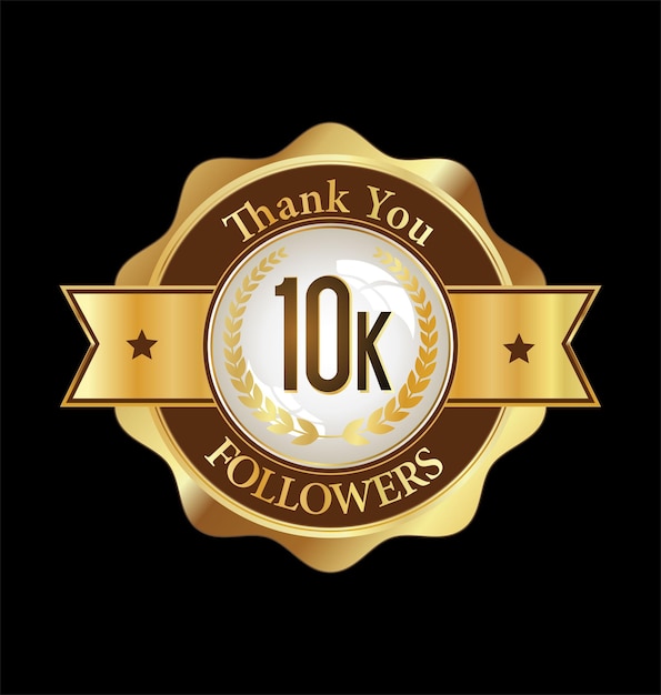 Premium Vector 10000 Followers Illustration With Thank You