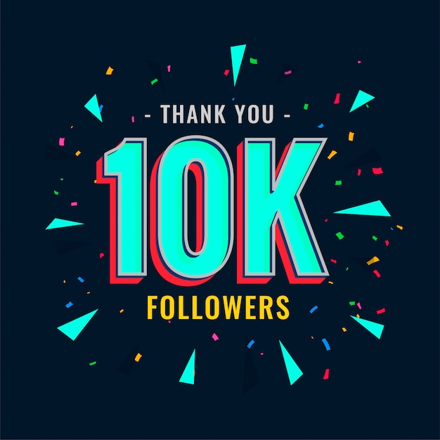 10k social followers and subscribers template Vector | Free Download