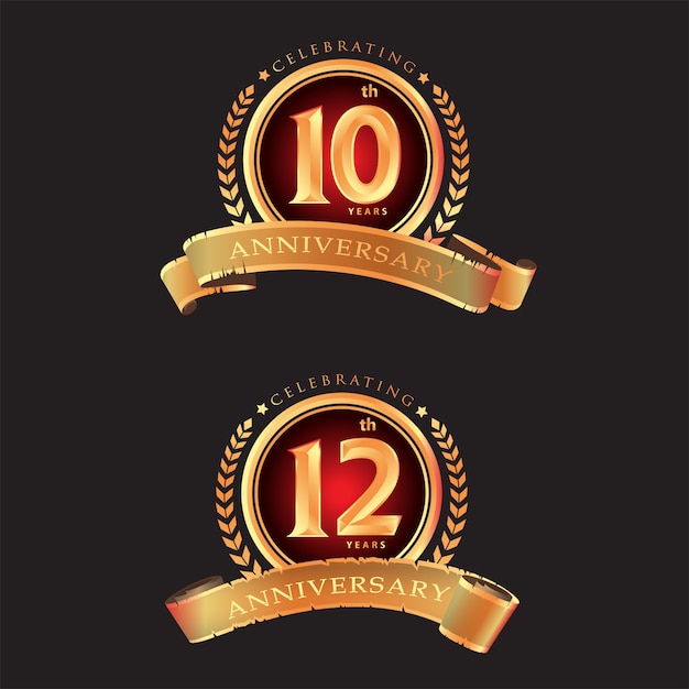 Download Free 10th 12th Anniversary Celebrating Classic Logo Design Premium On Use our free logo maker to create a logo and build your brand. Put your logo on business cards, promotional products, or your website for brand visibility.