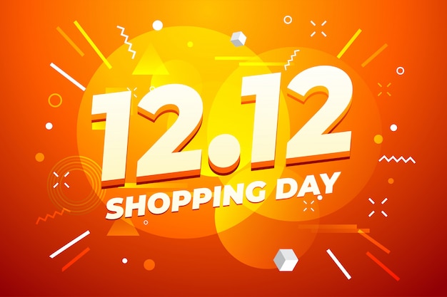 Premium Vector 12 12 Shopping Day Sale Poster Or Flyer Design