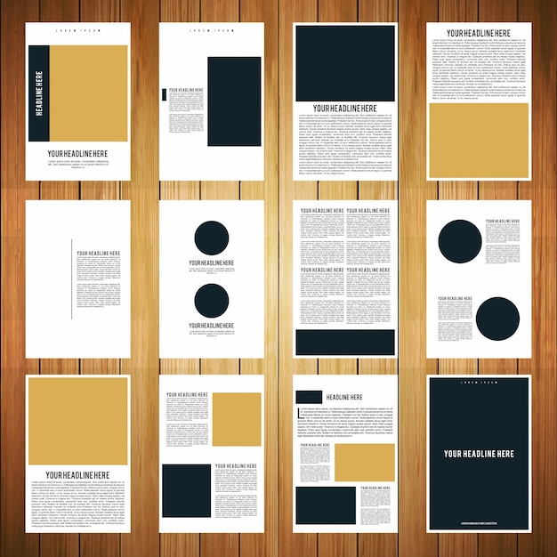 Free Vector 12 page booklet template